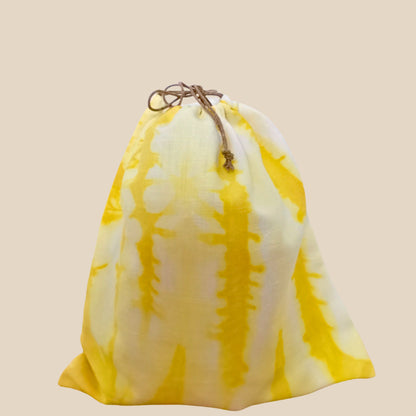 sac-vrac-coton-ancien-recyclé-teinture-curcuma-shibori